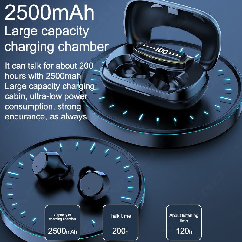 Wireless Bluetooth Earphones with 2500mAh Charging Box Touch Control TWS Headphones Waterproof Sports Earbuds Wireless Bluetooth Earphones with 2500mAh Charging Box Touch Control TWS Headphones Waterproof Sports Earbuds
